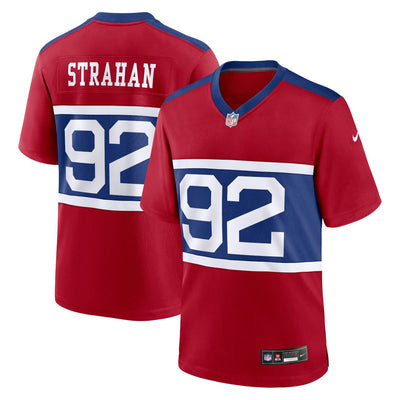 New York Giants Michael Strahan Nike Century Red Alternate Retired Player Game Jersey