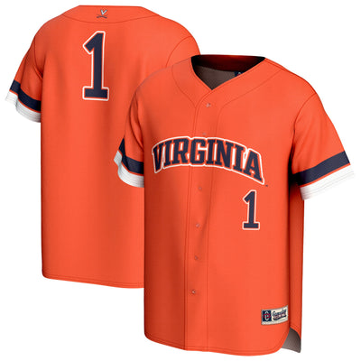 #1 Virginia Cavaliers GameDay Greats Lightweight Collegiate Baseball Fashion Jersey - Orange