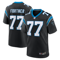 Carolina Panthers Luke Fortner Nike Black Team Game Jersey