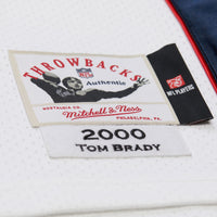 New England Patriots Tom Brady Mitchell & Ness White 2000 Big & Tall Legacy Replica Jersey