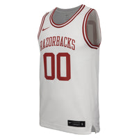 Nike #1 White Arkansas Razorbacks Replica Basketball Jersey