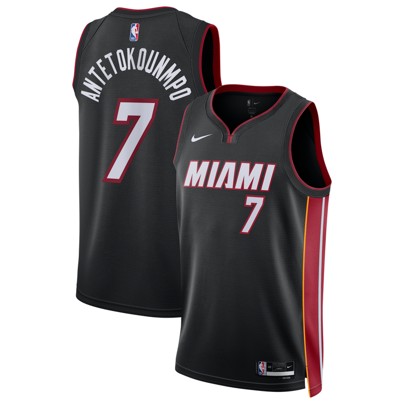 Miami Heat Nike Icon Edition Swingman Jersey - Black - Giannis Antetokounmpo