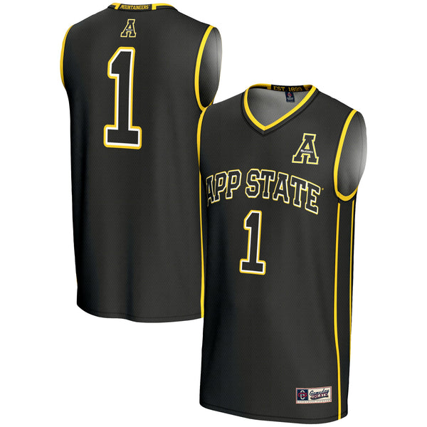 #1 Appalachian State Mountaineers GameDay Greats Lightweight Basketball Jersey - Black
