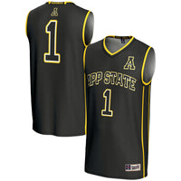 #1 Appalachian State Mountaineers GameDay Greats Lightweight Basketball Jersey - Black