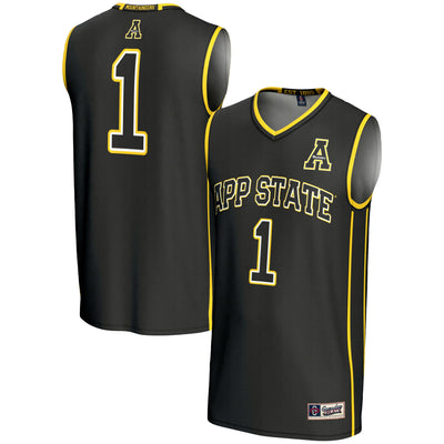 #1 Appalachian State Mountaineers GameDay Greats Lightweight Basketball Jersey - Black
