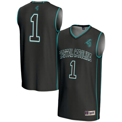 #1 Coastal Carolina Chanticleers GameDay Greats Lightweight Basketball Jersey - Black