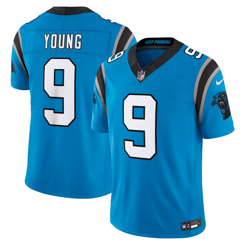 Carolina Panthers Bryce Young Nike Blue Alternate Vapor F.U.S.E. Stitched Limited Jersey