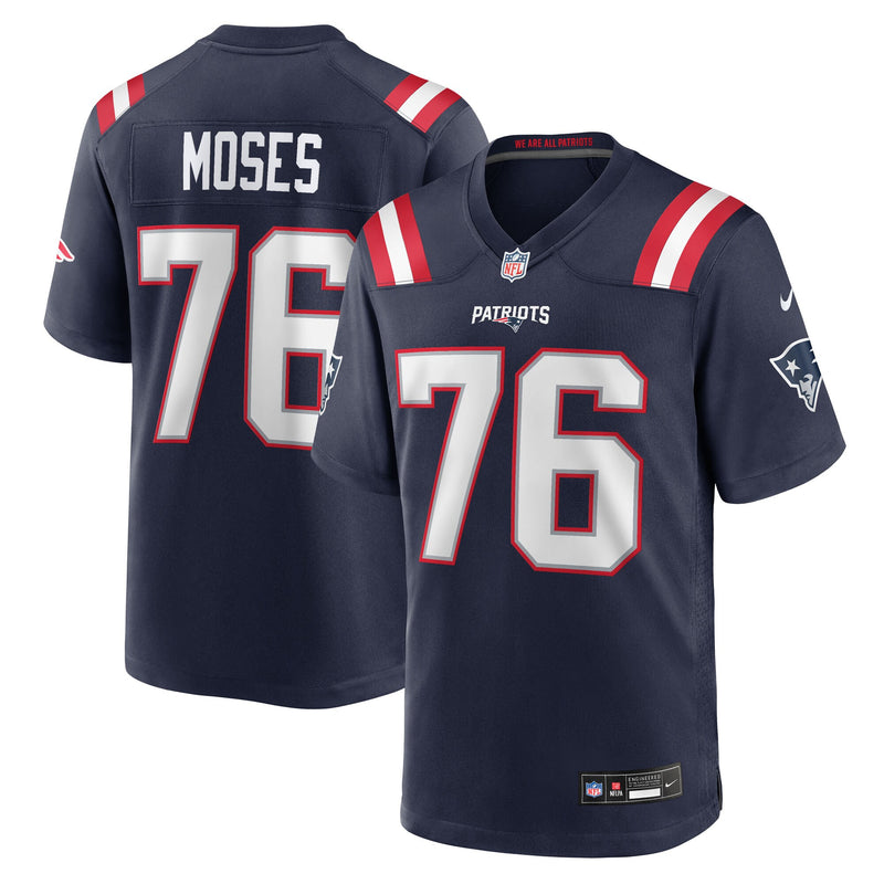 New England Patriots Morgan Moses Nike Navy Team Game Jersey