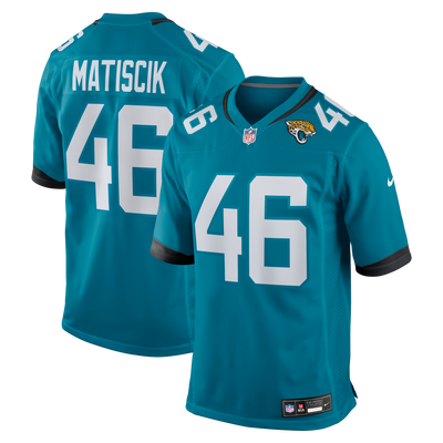 Jacksonville Jaguars Ross Matiscik Nike Teal Game Jersey