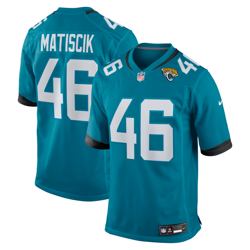 Jacksonville Jaguars Ross Matiscik Nike Teal Game Jersey