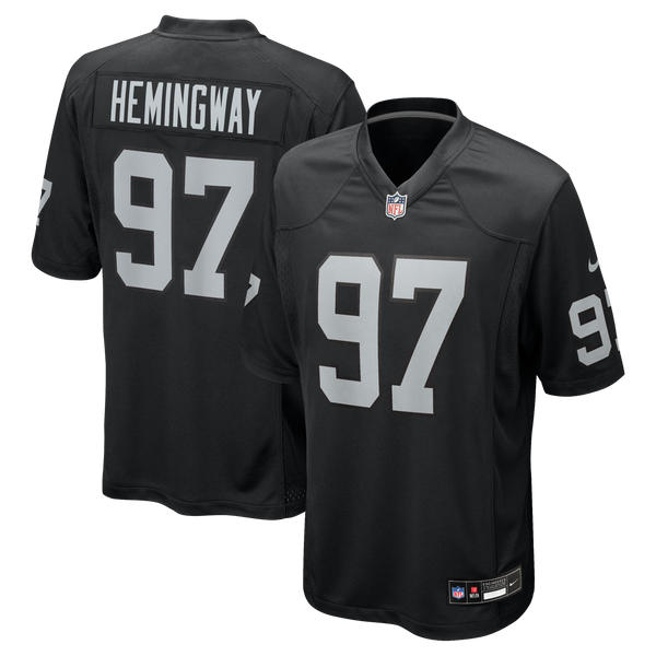 Las Vegas Raiders Tonka Hemingway Nike Black Team Game Jersey