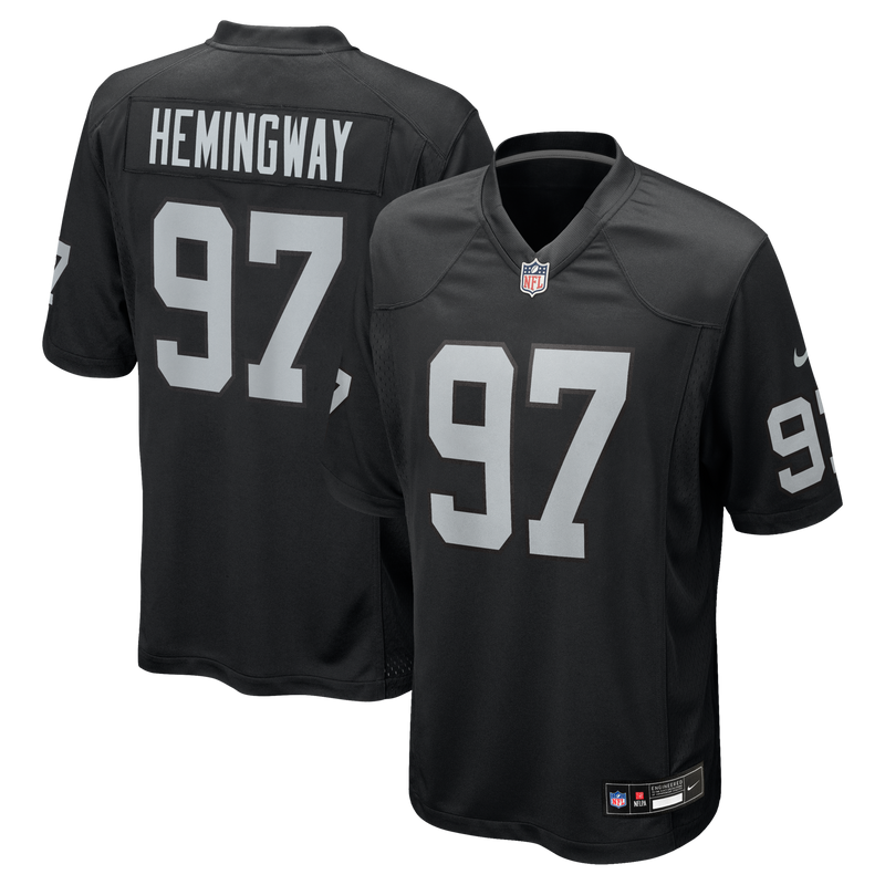 Las Vegas Raiders Tonka Hemingway Nike Black Team Game Jersey