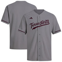 Texas A&M Aggies adidas Replica Baseball Jersey - Gray