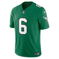 Philadelphia Eagles DeVonta Smith Nike Kelly Green Vapor F.U.S.E. Limited Jersey