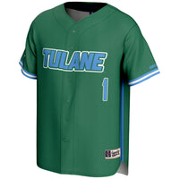 #1 Tulane Green Wave GameDay Greats Lightweight Baseball Jersey - Green