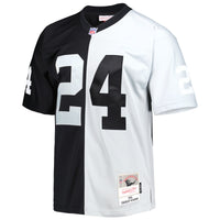 Las Vegas Raiders Charles Woodson Mitchell & Ness Black/Silver 1998 Split Legacy Replica Jersey