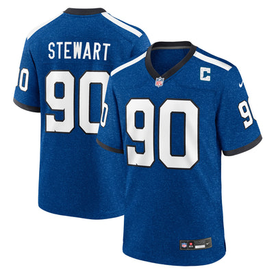 Indianapolis Colts Grover Stewart Nike Blue Alternate Game Jersey