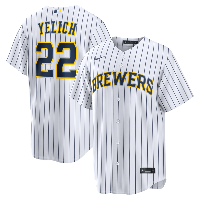 Milwaukee Brewers Christian Yelich Nike White Alternate Replica Jersey