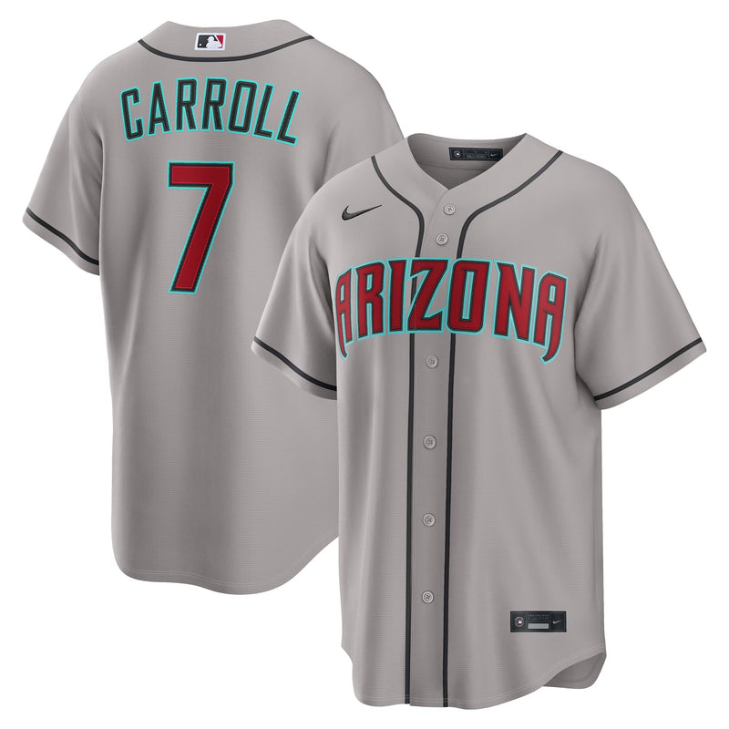 Arizona Diamondbacks Corbin Carroll Nike Gray Road Replica Jersey