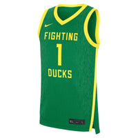 Nike Green Oregon Ducks Road Replica Basketball Jersey