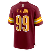 Washington Commanders Javon Kinlaw Nike Burgundy Team Game Jersey