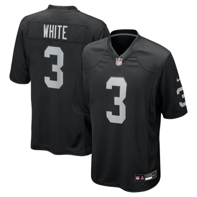 Las Vegas Raiders Zamir White Nike Black Team Game Jersey