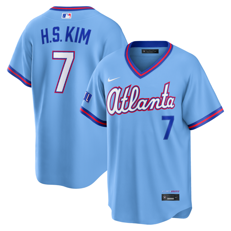Atlanta Braves Ha-Seong Kim Nike Powder Blue 2026 City Connect Stadium Jersey