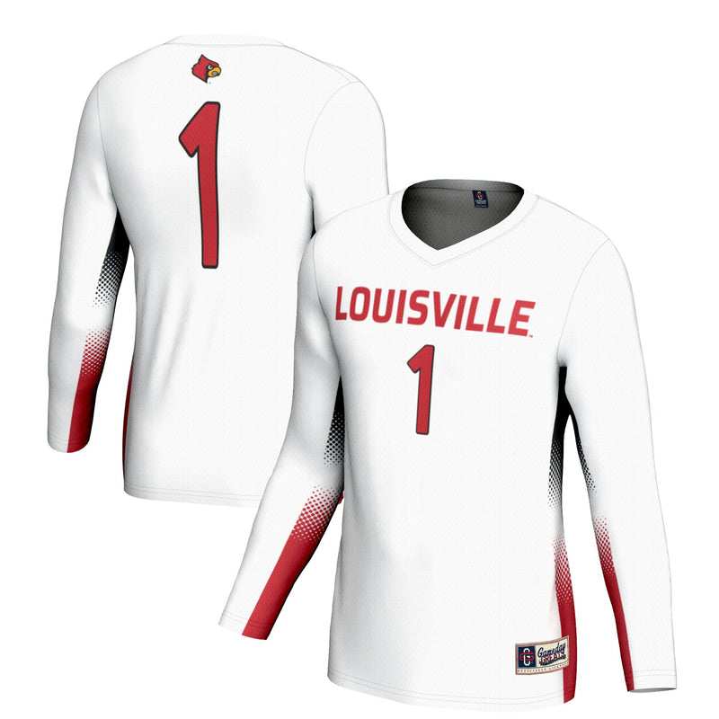 #1 Louisville Cardinals GameDay Greats Lightweight Volleyball Jersey - White
