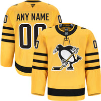 Pittsburgh Penguins Fanatics Gold Alternate Authentic Pro Custom Jersey