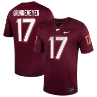 Ethan Grunkemeyer Virginia Tech Hokies Nike Home Game Jersey - Maroon