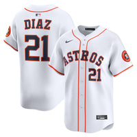 Houston Astros Yainer Diaz Nike White Home Limited Player Jersey