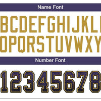 Custom Purple Black-Old Gold Drift Fashion Football Jersey