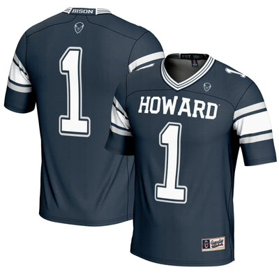 #1 Howard Bison GameDay Greats Endzone Football Jersey - Navy