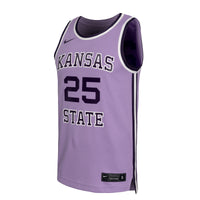 #25 Kansas State Wildcats Nike Replica Basketball Jersey - Purple