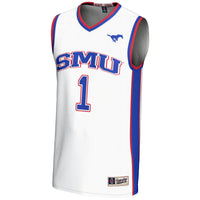 #1 SMU Mustangs GameDay Greats Lightweight Basketball Jersey - White