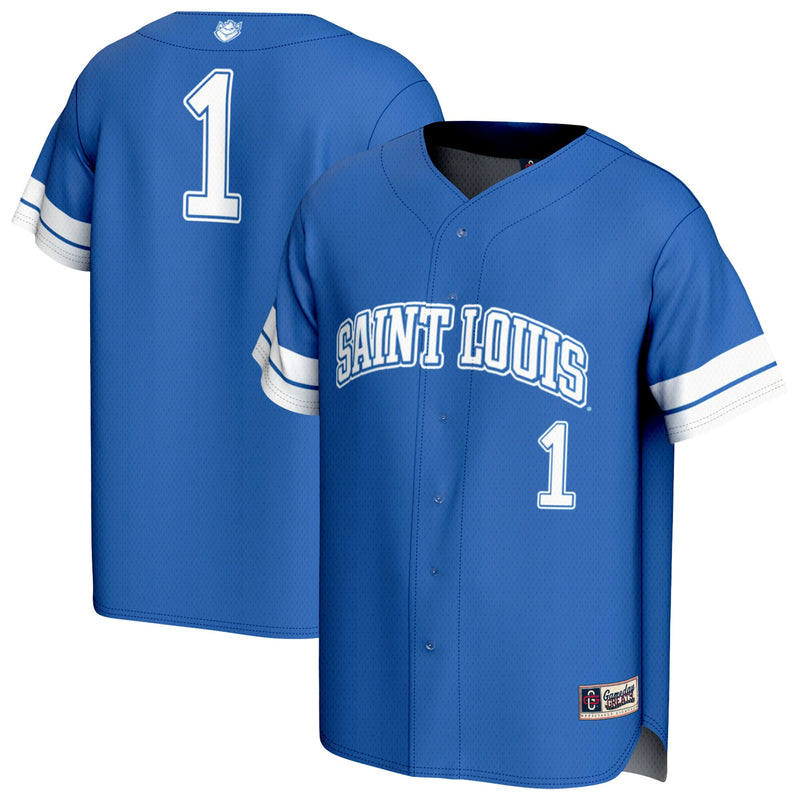 #1 Saint Louis Billikens GameDay Greats Lightweight Collegiate Baseball Fashion Jersey - Blue