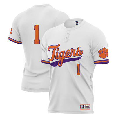 #1 Clemson Tigers GameDay Greats Lightweight Softball Jersey - White