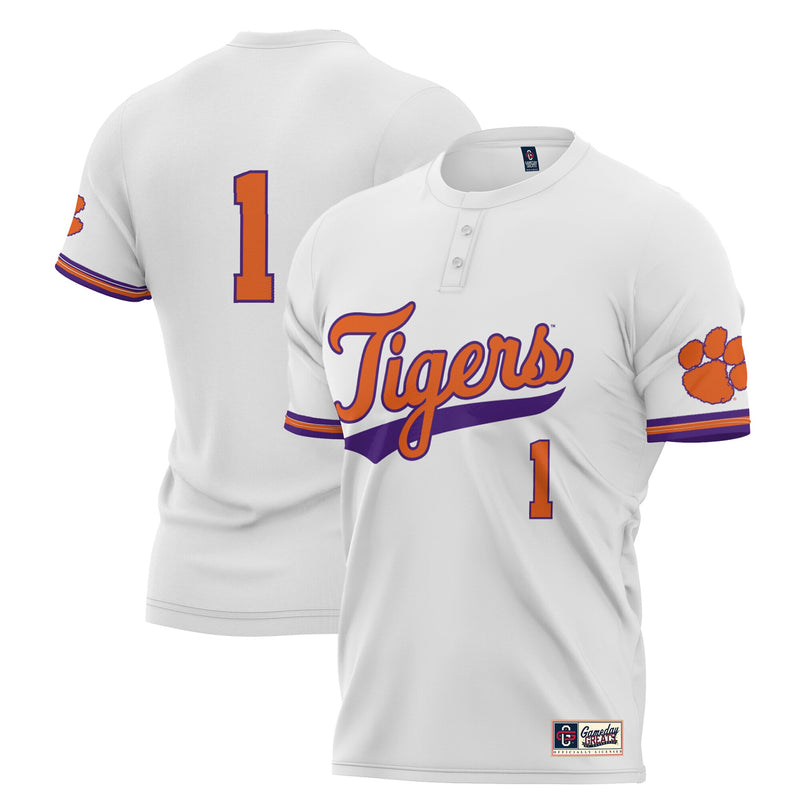 #1 Clemson Tigers GameDay Greats Lightweight Softball Jersey - White
