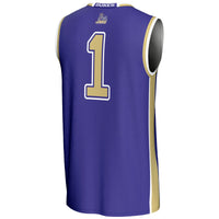 #1 James Madison Dukes GameDay Greats Lightweight Basketball Jersey - Purple