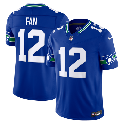 Seattle Seahawks 12s Nike Royal Alternate Vapor F.U.S.E. Stitched Limited Jersey