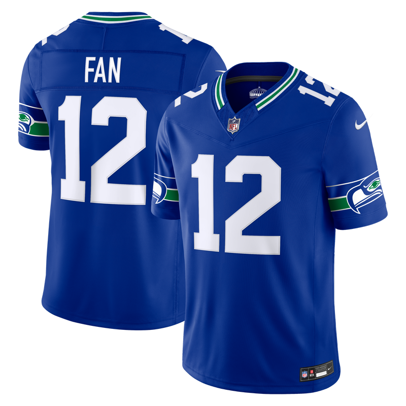 Seattle Seahawks 12s Nike Royal Alternate Vapor F.U.S.E. Stitched Limited Jersey