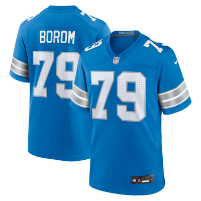 Detroit Lions Larry Borom Nike Blue Team Game Jersey