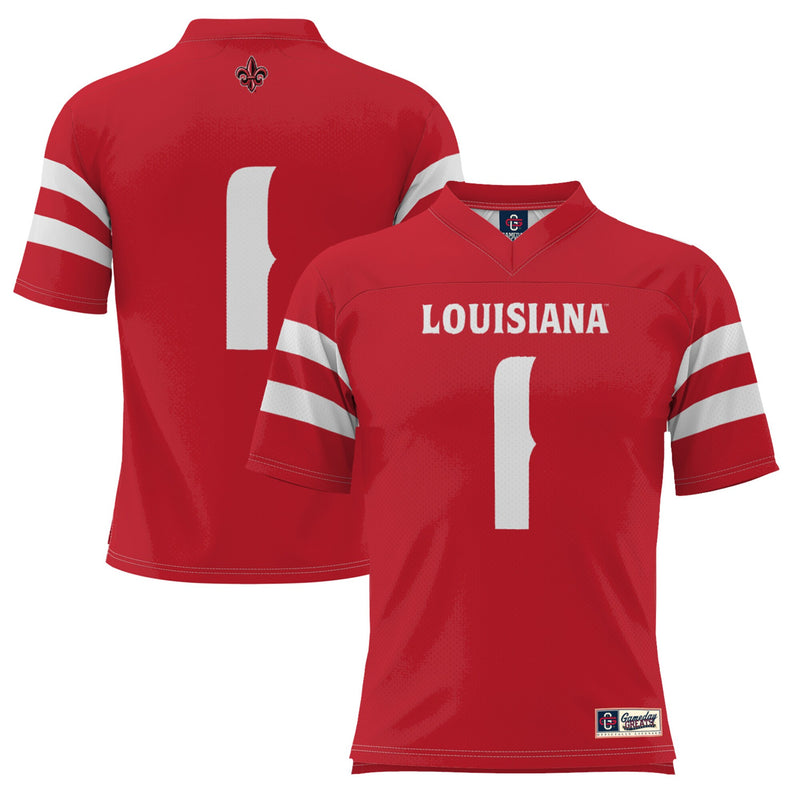#1 Louisiana Ragin' Cajuns GameDay Greats Football Jersey - Red