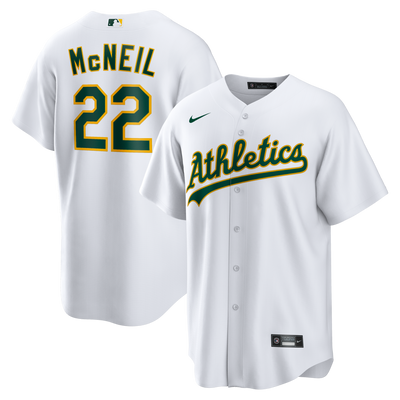 Athletics Jeff McNeil Nike White Home Replica Jersey