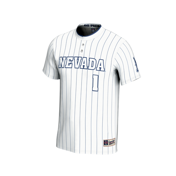 #1 Nevada Wolf Pack GameDay Greats Lightweight Collegiate Softball Fashion Jersey - White