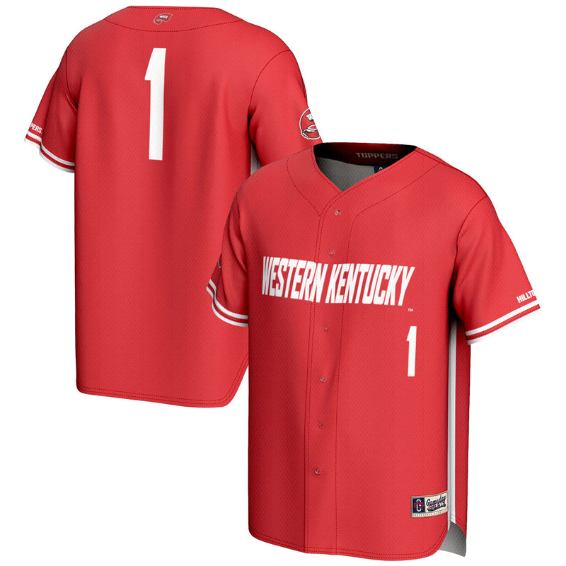 #1 Western Kentucky Hilltoppers GameDay Greats Lightweight Baseball Jersey - Red