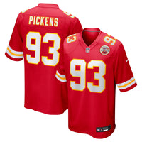 Kansas City Chiefs Zacch Pickens Nike Red Team Game Jersey