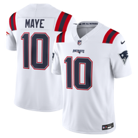 New England Patriots Drake Maye Nike White Vapor F.U.S.E. Stitched Limited Jersey