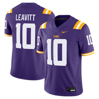 Sam Leavitt LSU Tigers Nike Home Game Jersey - Purple