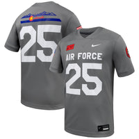 #25 Air Force Falcons Nike APLS Fighting Falcon Collection Game Football Jersey - Gray